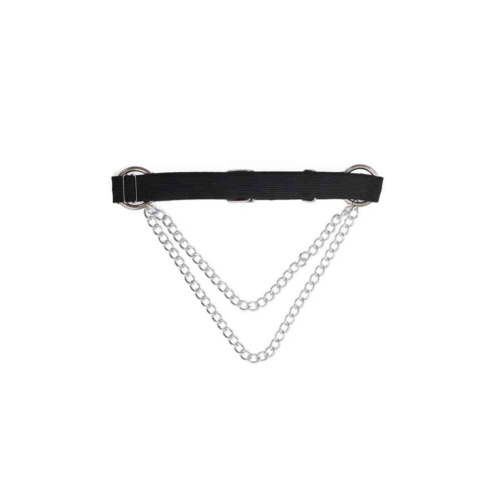 Banned - Lilin Chain Leg Garter Harnais de jambe - Noir